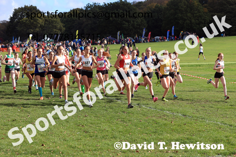 Girls Under-16s 2026 Northern Cross Country Relays, Graves Park, Sheffield. Photo: David T. Hewitson/Sports for All Pics